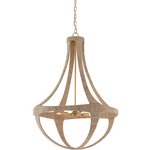 Ibiza Chandelier - Dark Gold Leaf / Abaca Rope
