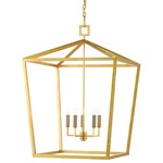 Denison Lantern Pendant - Contemporary Gold Leaf