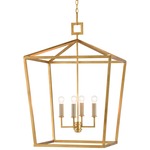 Denison Lantern Pendant - Contemporary Gold Leaf