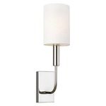 Brianna Wall Sconce - Polished Nickel / White Linen