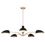 Jane Chandelier - Burnished Brass / Midnight Black