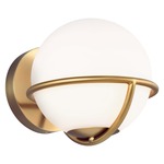 Apollo Wall Light - Burnished Brass / White