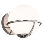 Apollo Wall Light - Polished Nickel / White