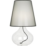 June Translucent Table Lamp - Transparent / Black Organza
