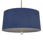 Custis Pendant - Modern Brass / Ink Blue / Carter Gray