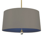 Custis Pendant - Modern Brass / Carter Gray / Ink Blue