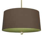 Custis Pendant - Modern Brass / Revolutionary Storm / Parrot Green