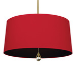 Custis Pendant - Modern Brass / Richmond Red / Blacksmith Black