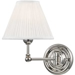 Classic No.1 Swing Arm Wall Sconce - Polished Nickel / Off White