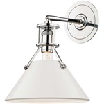 Painted No.2 Wall Sconce - Polished Nickel / Off White