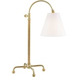 Curves No.1 Table Lamp - Aged Brass / Off White