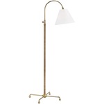 Curves No.1 Floor Lamp - Aged Brass / Off White