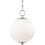 Sphere No.1 Pendant - Polished Nickel / Opal