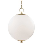 Sphere No.1 Pendant - Aged Brass / Opal