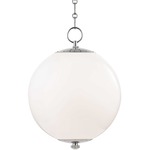 Sphere No.1 Pendant - Polished Nickel / Opal