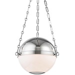 Sphere No.2 Pendant - Polished Nickel / Opal