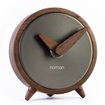 Atomo Table Clock - Graphite / Walnut