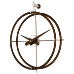 Dos Puntos Wall Clock - Stainless Steel/ Calabo
