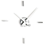 Puntos Suspensivos Wall Clock - Chrome / White