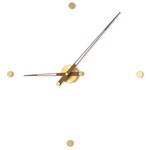 Rodon G Wall Clock - Polished Brass / Walnut