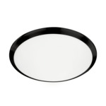 Malta LED Ceiling Light Fixture - Black / White Opal