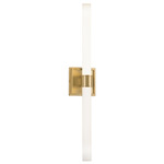 Rona Bathroom Vanity Light - Brushed Gold / White Opal