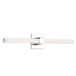 Fresno Bathroom Vanity Light - Chrome / White Opal