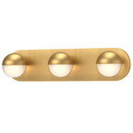 Pluto Bathroom Vanity Light - Brushed Gold / Frosted