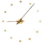 Rodon G Wall Clock - Polished Brass / Walnut