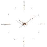 Mixto Wall Clock - Chrome / Walnut