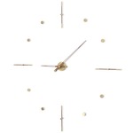 Mixto Wall Clock - Polished Brass / Walnut