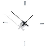 Tacon I Wall Clock - Chrome / Black