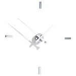 Tacon I Wall Clock - Chrome / White