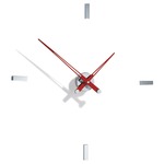 Tacon I Wall Clock - Chrome / Red