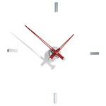 Tacon I Wall Clock - Chrome / Red
