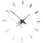 Tacon I Wall Clock - Chrome / Black