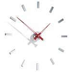 Tacon I Wall Clock - Chrome / Red