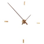 Tacon G Wall Clock - Polished Brass / Walnut
