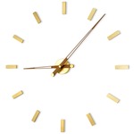 Tacon G Wall Clock - Polished Brass / Walnut