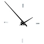 Tacon L Wall Clock - Chrome / Black