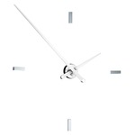 Tacon L Wall Clock - Chrome / White