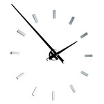 Tacon L Wall Clock - Chrome / Black