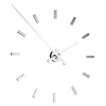 Tacon L Wall Clock - Chrome / White