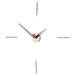 Mini Merlin Wall Clock - Chrome / Walnut