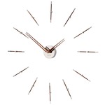 Mini Merlin Wall Clock - Chrome / Walnut