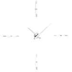Merlin I Wall Clock - Chrome / White