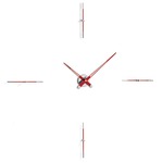 Merlin I Wall Clock - Chrome / Red