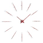 Merlin I Wall Clock - Chrome / Red