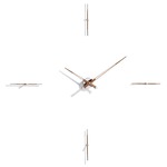 Merlin N Wall Clock - Chrome / Walnut