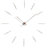 Merlin N Wall Clock - Chrome / Walnut